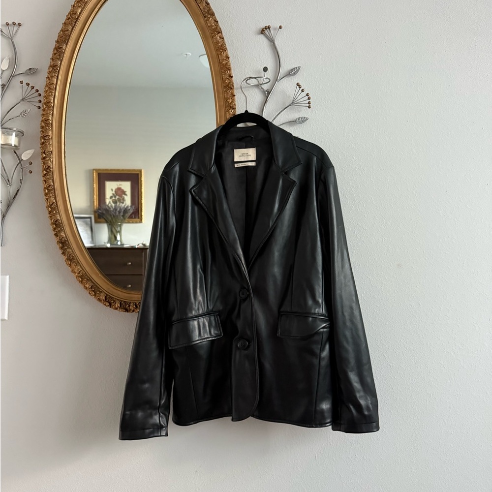 Urban Outfitters Black Leather Blazer